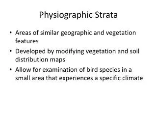 Physiographic Strata