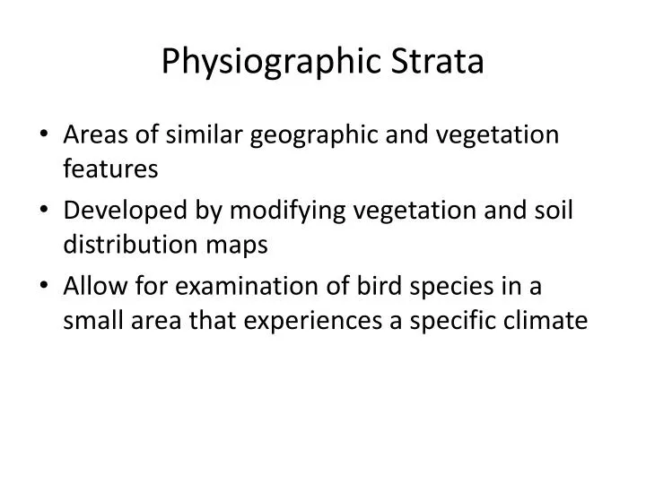 physiographic strata