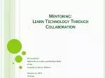 Enhancing Technology Skills Through Mentoring: A Collaborative Approach - slide 1