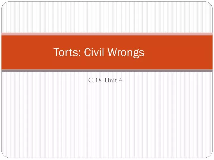 torts civil wrongs