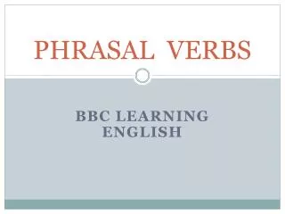 phrasal verbs