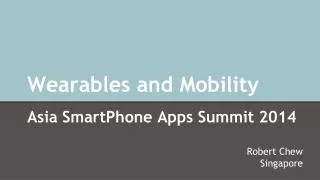 Wearables and Mobility