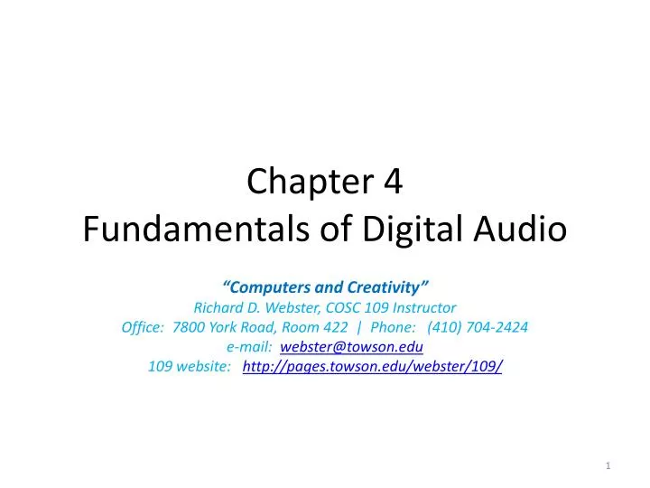 chapter 4 fundamentals of digital audio