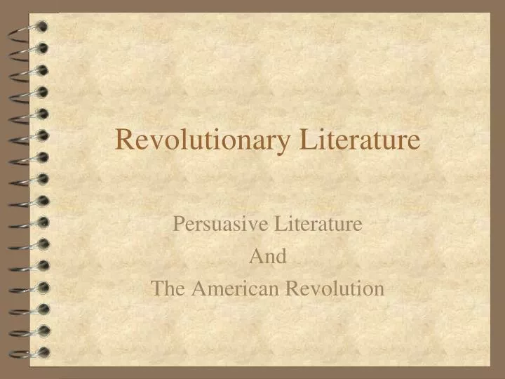 Ppt Revolutionary Literature Powerpoint Presentation Free Download Id2621664 3448