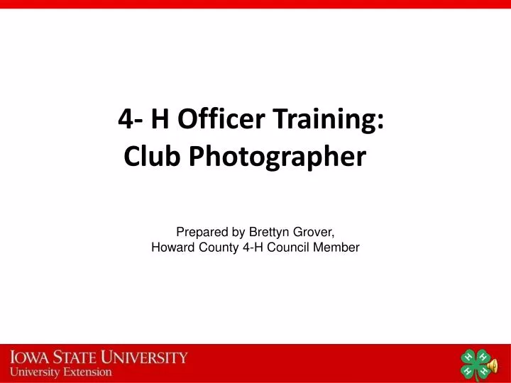 4 h officer training club photographer