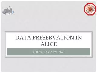 Data preservation in ALICE