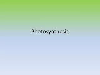 Photosynthesis