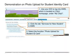 Demonstration on Photo Upload for Student Identity Card