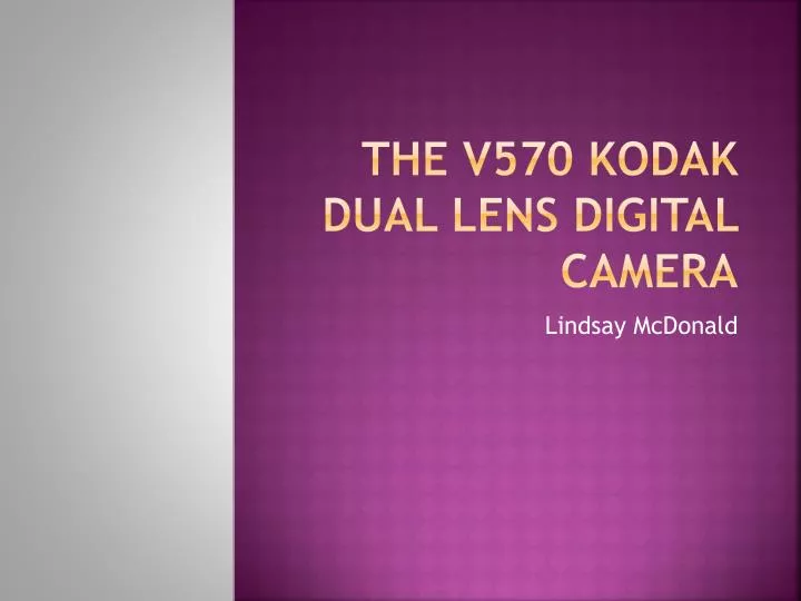 the v570 kodak dual lens digital camera