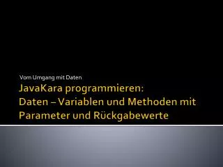vom umgang mit daten