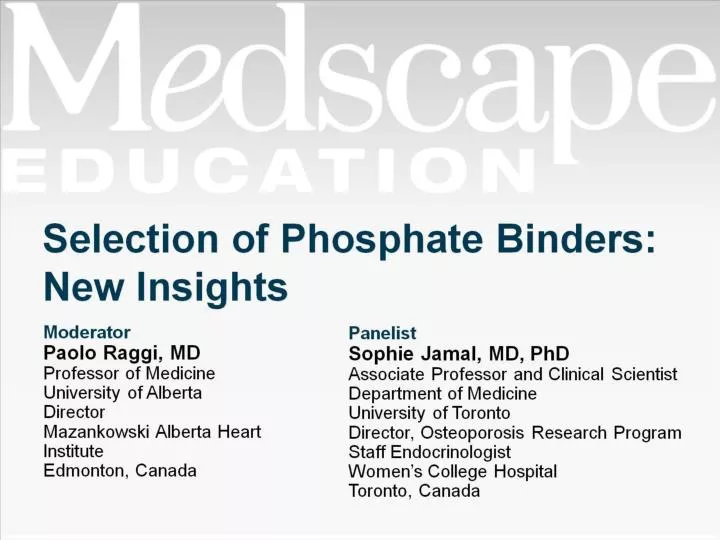 selection of phosphate binders new insights