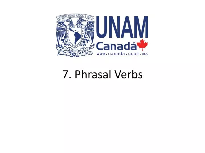 7 phrasal verbs