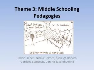 Theme 3: Middle Schooling Pedagogies