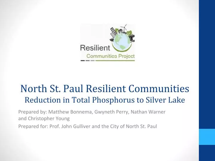 north st paul resilient communities reduction in total phosphorus to silver lake