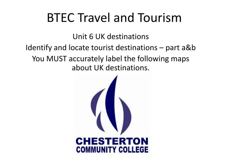 btec travel and tourism
