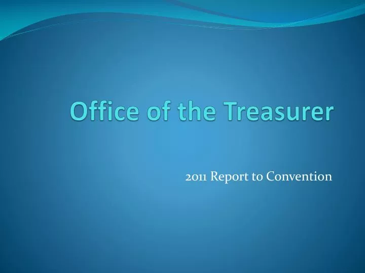 office of the treasurer