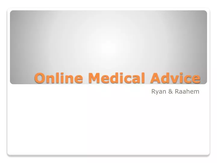online medical advice