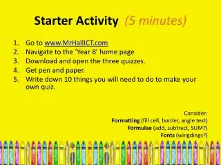 Starter Activity (5 minutes)
