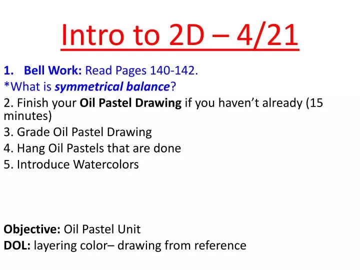 intro to 2d 4 21