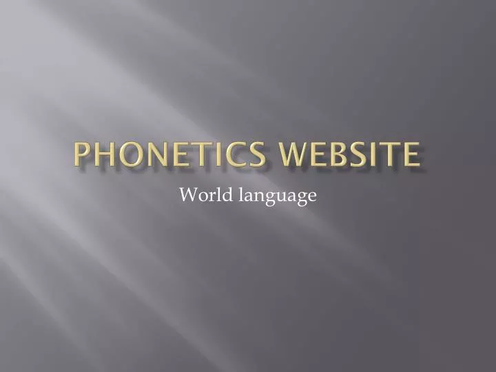 phonetics website
