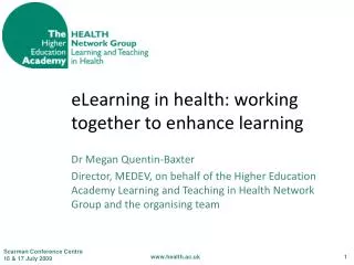 eLearning in health: working together to enhance learning