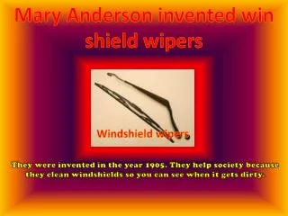 windshield wipers