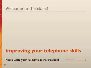 Welcome to the class!