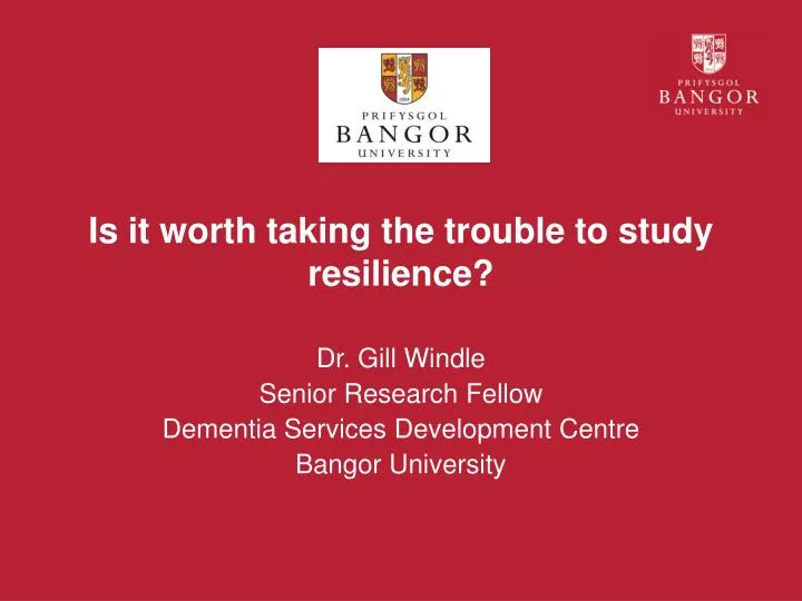 is it worth taking the trouble to study resilience