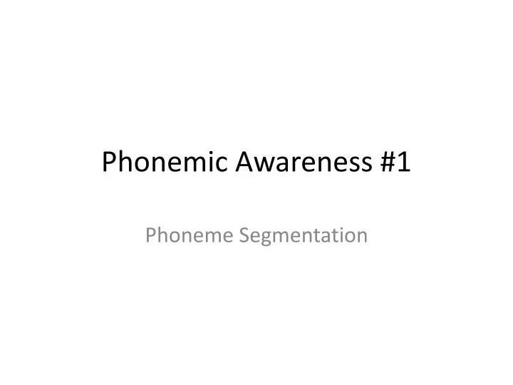 phonemic awareness 1