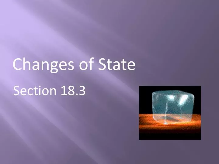 changes of state