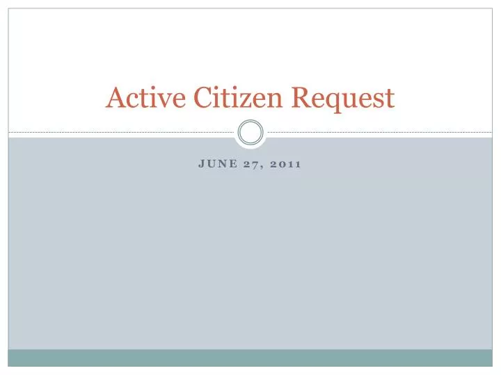 active citizen request