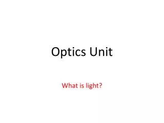 Optics Unit