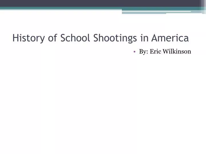 history of school shootings in america