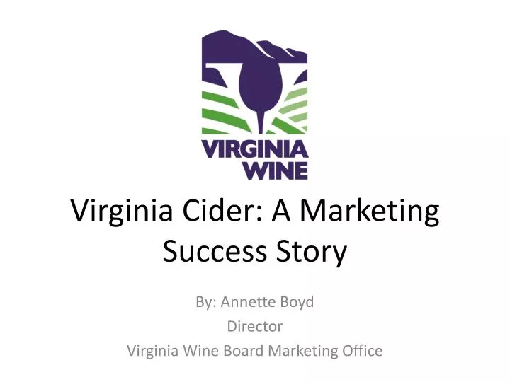 virginia cider a marketing success story