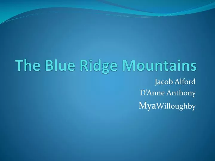 the blue ridge mountains