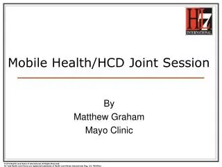 Mobile Health/HCD Joint Session