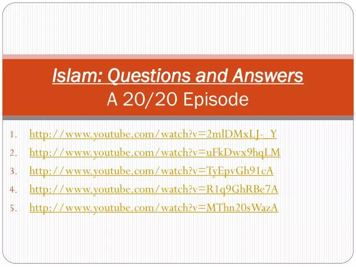 islam questions and answers a 20 20 episode