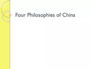 Four Philosophies of China