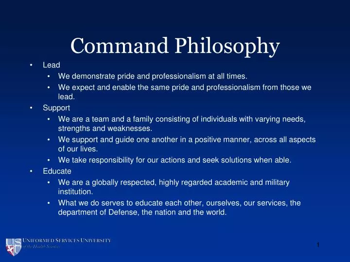 command philosophy