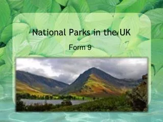 National Parks in the UK