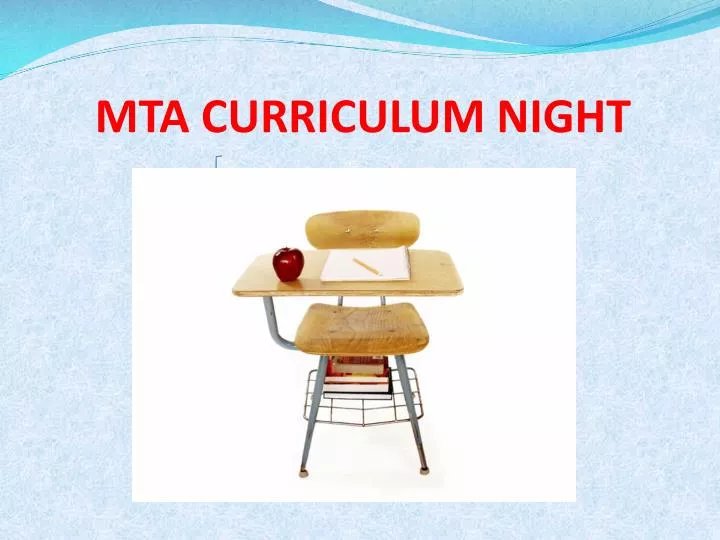 mta curriculum night