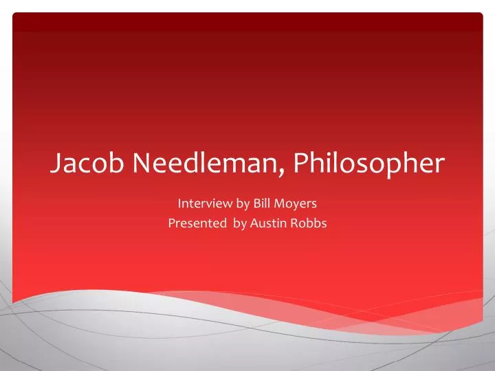jacob needleman philosopher