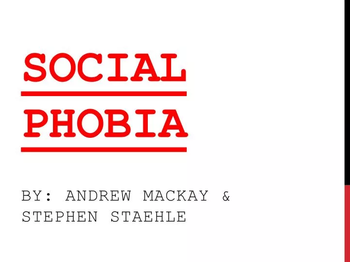 social phobia