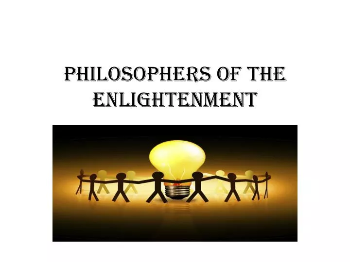 philosophers of the enlightenment