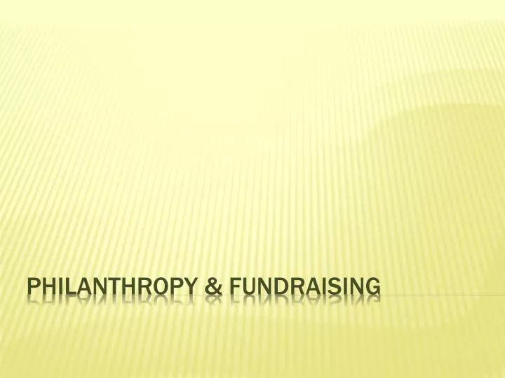 philanthropy fundraising