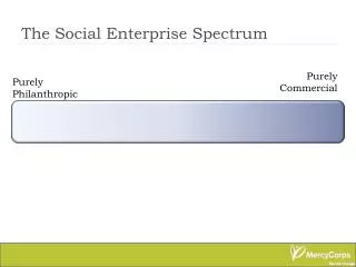 The Social Enterprise Spectrum