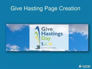 Give Hasting Page Creation