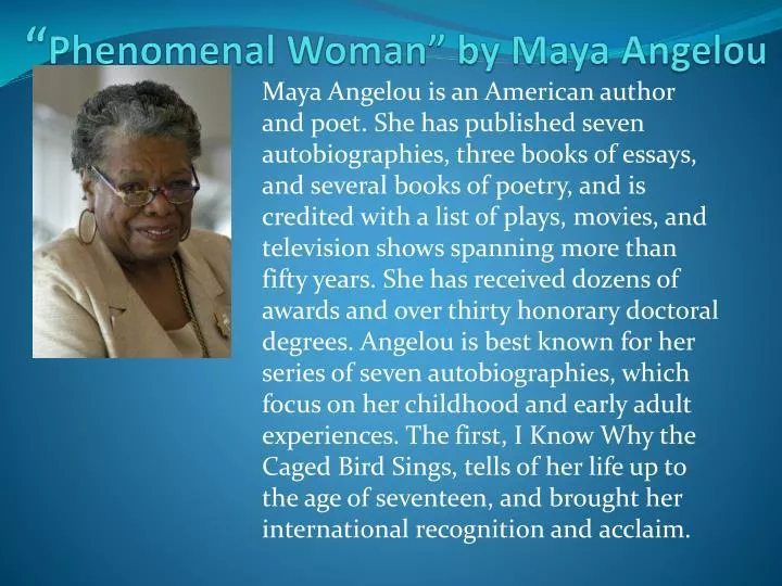 phenomenal woman by maya angelou