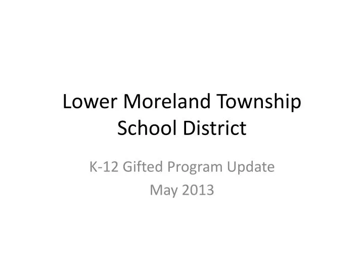 lower moreland township school district