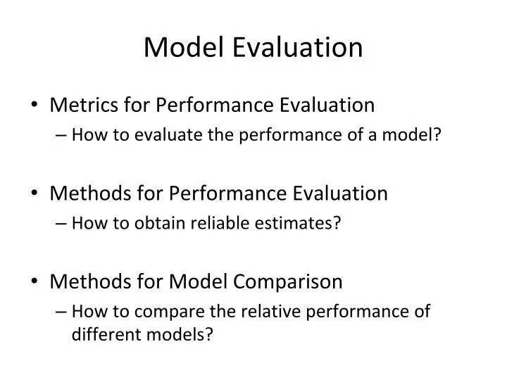 model evaluation